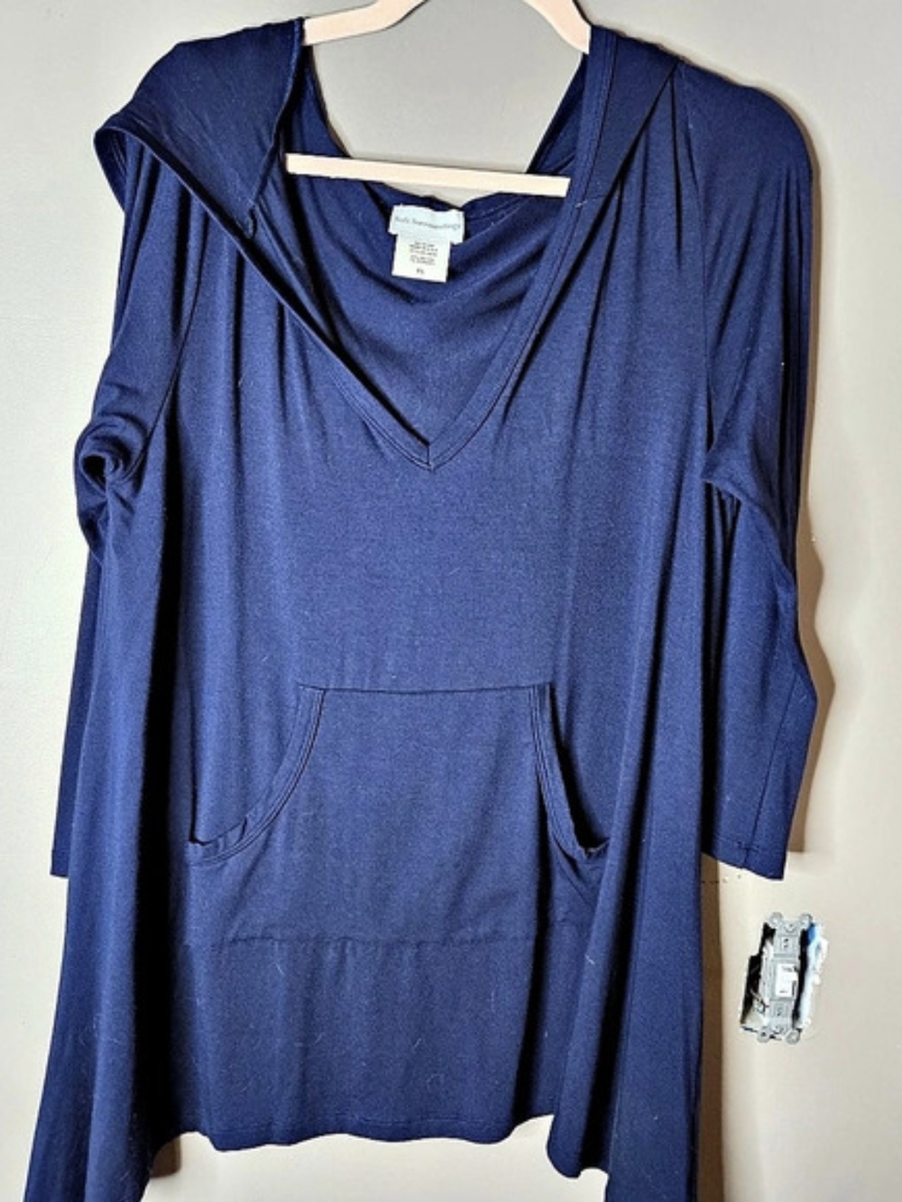 Soft Surroundings Blue Cowl Neck Tunic Size PL Like New Ptp 22" Length 30"